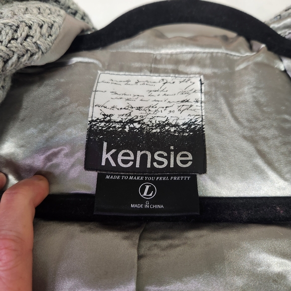 🌸Kensie Stylish Women’s Large Gray Toggle Hooded Coat – Polyester/Wool Blend - Picture 5 of 10